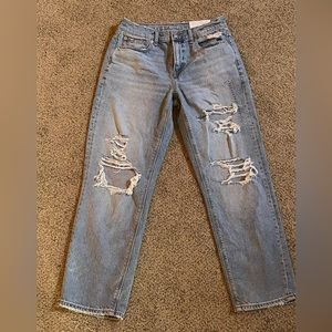 NWT AE Ripped '90s Straight Jean in Classic Vintage Destroy- size 8 short